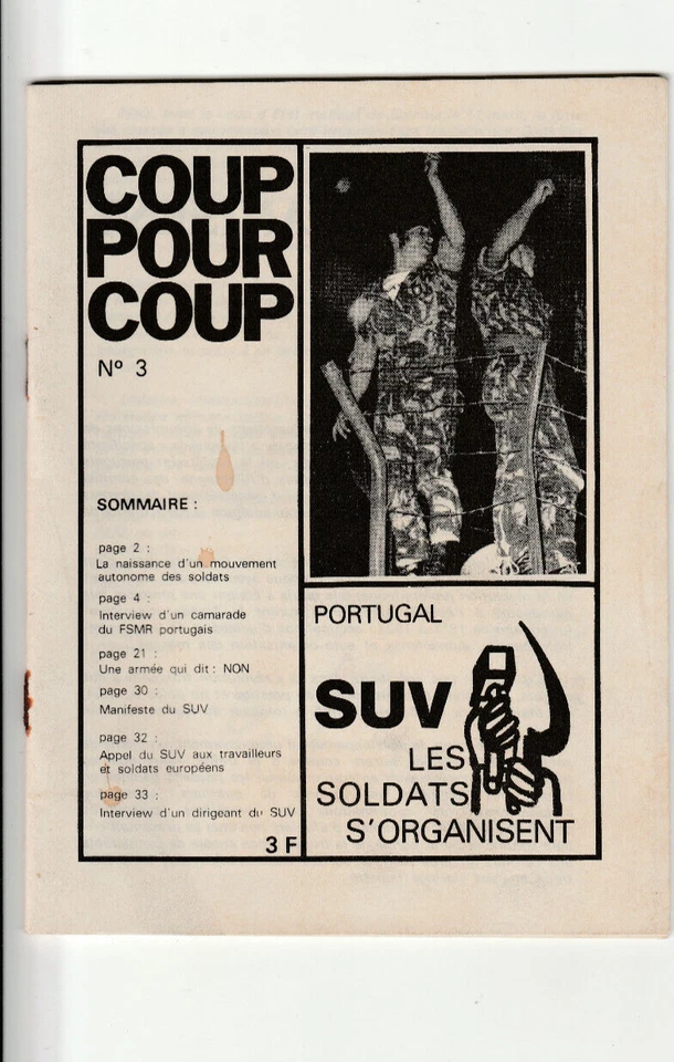 Coup pour coup # 3 Portugal SUV Les soldats s'organisent LCR marxisme MFA FSMR - Photo 1/1