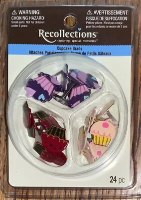 Libro de recortes de cupcakes Brads de cumpleaños para hornear manualidades fabricación de tarjetas Foto 1 de 4