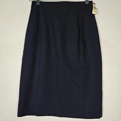 Vintage Liz Claiborne Collection Wool NWT Womens Size 4 Blue Skirt - Image 1 of 4