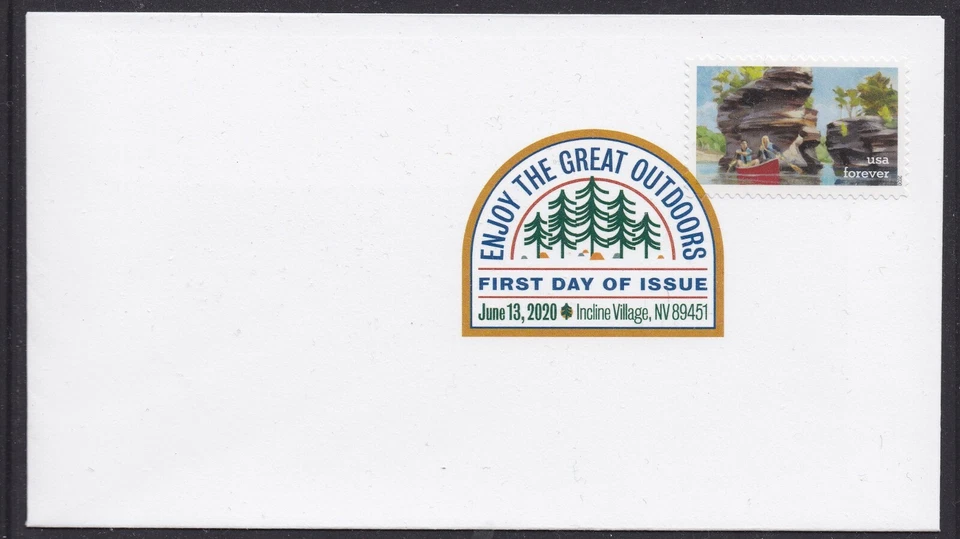 US 5476 Enjoy the Great Outdoors Canoeing DCP FDC 2020 - Image 1 of 1