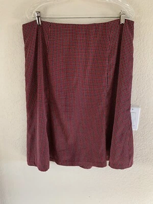 Ellen Tracy Blue Red Lined Skirt Size 14 - Image 1 of 4