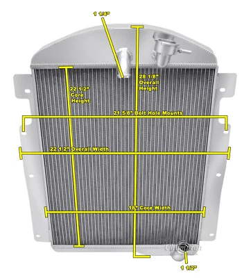 3 Row Jamn Champion Radiator for 1937 1938 Chevrolet Master Truck L6 Engine - Image 1 of 4