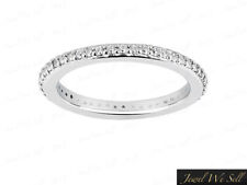 0.75Ct Cut Prong Set Diamond Eternity Band Bridal Ring 10k White Gold G SI1 New