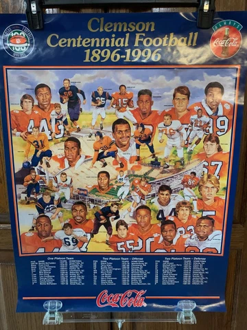 Clemson Centennial Football 1896-1996  Poster Cover