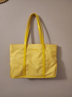 Clinique желтый холст сумка с короткими ручками - Изображение 1 из 4