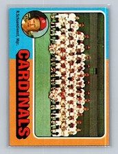 1975 Topps #246 St. Louis Cardinals - Red Schoendienst TC, MGR Baseball Card 