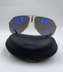 Authentic CARRERA GIPSY AOZXT AVIATOR Sunglasses Frames Gold 64-11-125 With Case - Picture 1 of 17