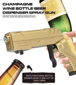 Champagne Wine Dispenser Bottle Beer Ejector BLACK - Picture 1 of 8
