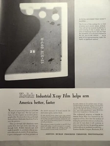 Kodak Industrial X-ray Rochester NY Casting Defects Plane Vintage Print Ad 1942 - Picture 1 of 2