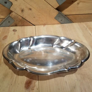 Ikora Bandeja Plateada Plato de Caramelo Remolinado 12" x 7 3/4" - Granero Elegante - Imagen 1 de 12