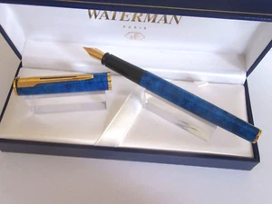 CAPTIVANT ET RAVISSANT STYLO PLUME WATERMAN APOSTROPHE BLEU A238-240 - Imagen 1 de 11