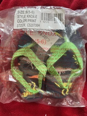 NIP Carter's Toddler Boy Dinosaur Flip Flops Size Small (5-6)  NEW WITH TAGS - Image 1 of 3
