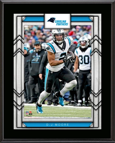 DJ Moore Carolina Panthers 10.5" X 13" Sublimated Player Plaque Cover