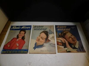 Vintage Radio Mirror 1942/46 3 Issues Louise Erickson, Betty Rhodes - Picture 1 of 3