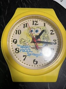 SpongeBob Watch Wall Clock. No Bands. Tested And Working. 2004 Many Faces Of SB - Picture 1 of 6