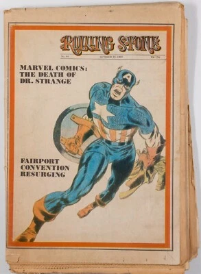Marvel Comics FAIRPORT CONVENTION Robert Fraser BEATLES ~ ROLLING STONE magazine - Image 1 of 4