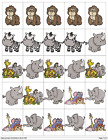 SAFARI ANIMALS COLLECTION EMBROIDERY MACHINE DESIGNS COLLECTION PES USB DRIVE
