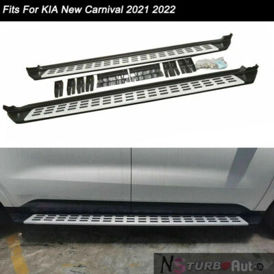 2Pcs Fits for KIA New Carnival 2021-2023 Side Step Pedal Running Board Nerf Bar - Image 1 of 4