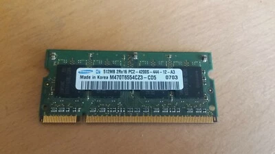SAMSUNG 512MB DDR2 RAM M470T6554CZ3-CD5  2Rx16 PC2-4200S-444-12-A3 - Image 1 of 2