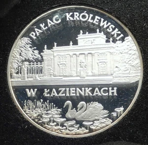 1995 POLAND Polish Palace Łazienki Genuine Silver Proof 20 Zlotych Coin i76310 - Picture 1 of 5