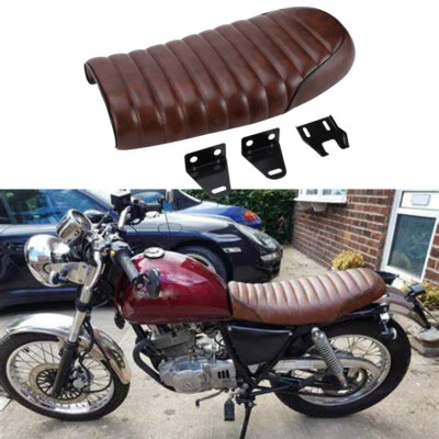 Motorcycle Vintage Cafe Racer Flat Saddle Seat For Suzuki TU250 TU250X GN250 - Image 1 of 4