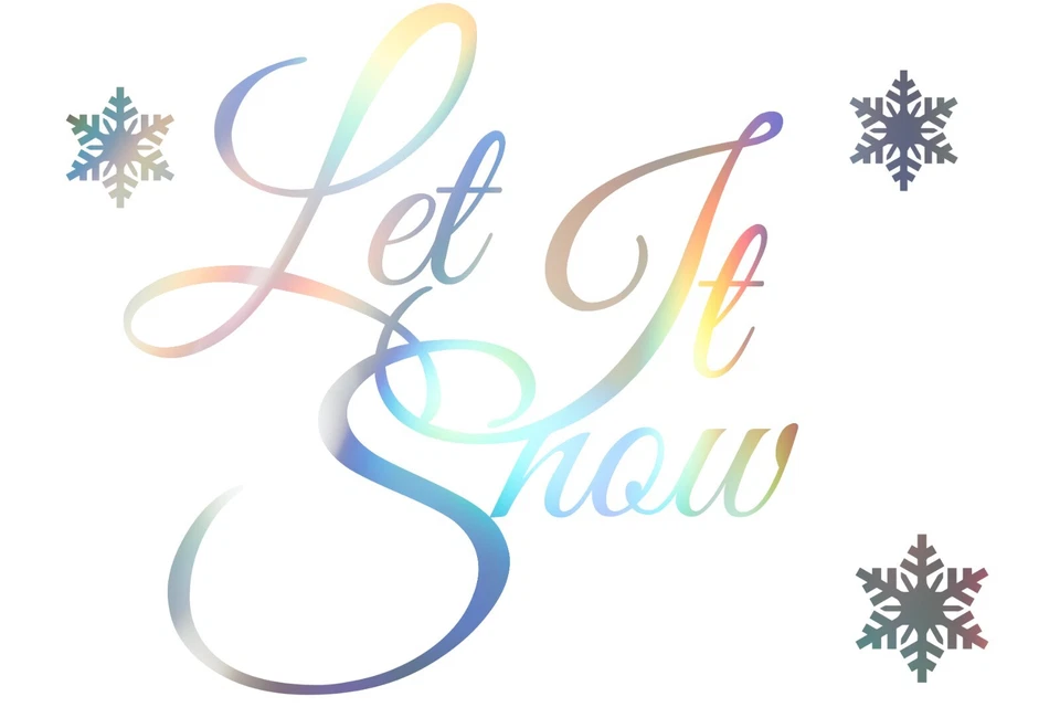 Window Wall Vehicle Display Let it Snow Christmas Type Decal Vinyl Sticker - Image 1 of 1