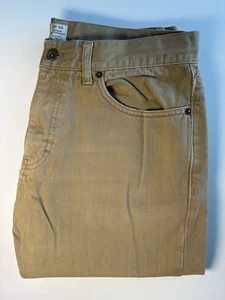 J. Jeans Crew vintage slim dritto 33 x 32 denim marrone cinque tasche pantalone - Foto 1 di 12
