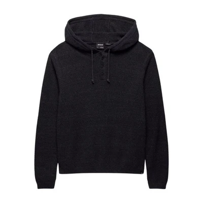 Sudadera con capucha prAna Forest Hill para hombre, negra brezo, grande, ajuste estándar Foto 1 de 4