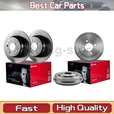 4 Front Rear Brake Drum Disc Brake Rotor Fits Toyota Corolla 1.8L - Image 1 of 4
