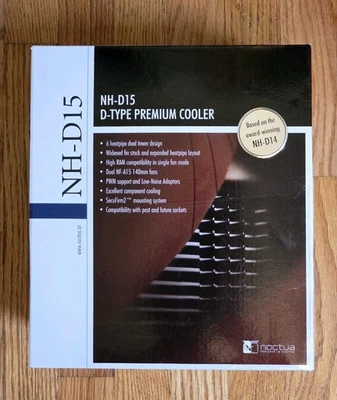 Noctua NH-D15 Premium CPU Cooler with NF-A15 x 2 PWM Retail Cooling Fans - Image 1 of 4