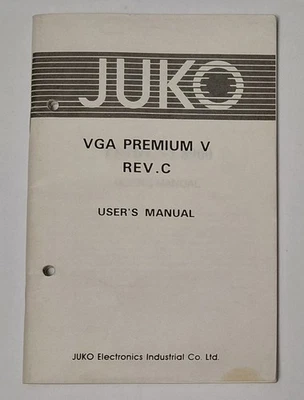 User's manual / Handbuch für JUKO VGA Premium V ISA Grafikkarte (TVGA, retro) - Bild 1 von 2