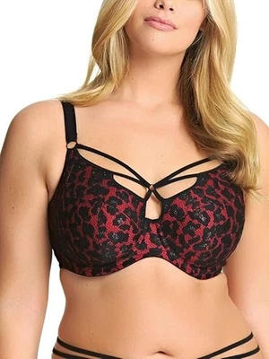 NUEVO Sujetador Elomi 4260 Nicole con aros Jaula Talla 34GG 34J 34 J Leopardo Sexy Foto 1 de 4