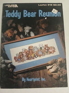 Teddy Bear Reunion--Leisure Arts leaflet #918--counted cross stitch 1990 - Picture 1 of 3