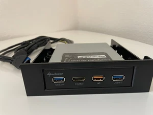 Frontpanel USB HUB 3.0 HMDI schwarz 5,25" 3,5 Zoll Multifunktions-Panel Lader - Bild 1 von 4