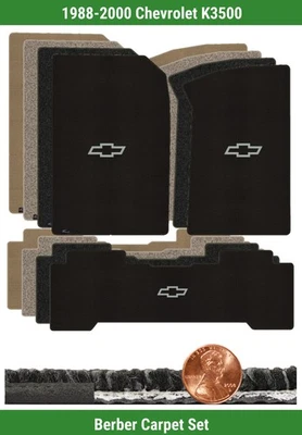 Заказной берберский коврик комплект для '88-00 Chevrolet K3500 с логотипом (3 штуки) #B07 - Изображение 1 из 4
