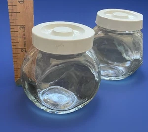 IKEA RAJTAN 5 Unzen Glas Gewürzgläser mit weißen Deckeln 3er Set - Bild 1 von 10