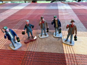 LEMAX CONSTRUCTION OR RAILROAD WORKERS, 5 FIGURINES - Picture 1 of 3