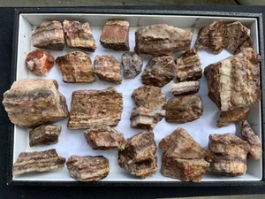 3,3Kg Lot Stufen Hartmannsdorf Ost Erzgebirge Sachsen Achat Kristalle Roh HA0601 - Bild 1 von 5