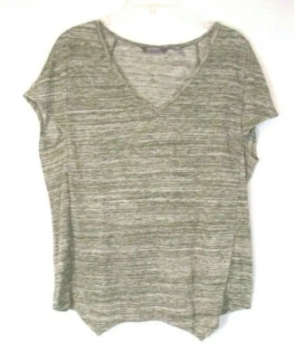 Nueva Camisa Lisa Rinna Collection Cuello en V Burnout XS Verde Ejército A353883 Mujer ZX17 Foto 1 de 4