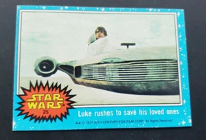 1977 Topps Star Wars #25 Luke Rushes To Save His Loved Ones EX - NM+ - Bild 1 von 6