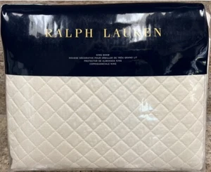 Ralph Lauren Wyatt King Sham Hollywood CREMA Acolchado Nuevo Con Etiquetas Almohada Falsa - Imagen 1 de 1