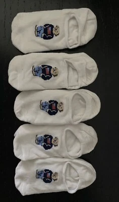 5 Pares Calcetines Con Logo Oso Polo Blanco Nuevo Unisex Hombres Mujeres Todo Blanco Foto 1 de 3