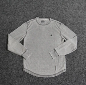 Volcom Shirt mens M Gray Skater Thermal Long Sleeve Distressed Faded Lightweight - Picture 1 of 9