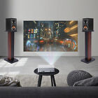 28" Wood Speaker Stands 1 Pair Studio Monitor Stand Column Yellow Sandalwood