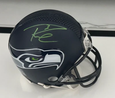 Russell Wilson Signed Seattle Seahawks Mini Helmet Auto - Players Hologram - Image 1 of 3