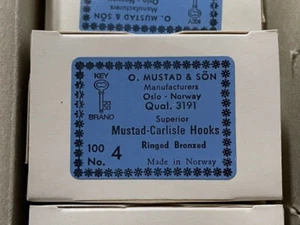 Mustad 3191 Carlisle Fly Tying Hooks Size 4- 800 ct. - Picture 1 of 1