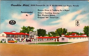 LAS VEGAS, NEVADA - FRANKLIN MOTEL - FREMONT STREET ROADSIDE MOTEL - POSTKARTE - Bild 1 von 2