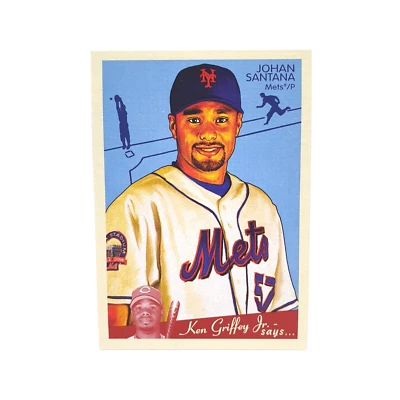 2008 Upper Deck Goudey Johan Santana 112 New York Mets Baseball Dard Collector - Image 1 of 2