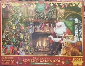 The Jigsaw Puzzle Advent Calendar Christmas 24 Boxes with 42 P.  1008 Piece NEW - Picture 1 of 4