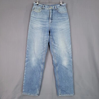 Lands' End Women's Flannel Lined Denim Pants Regular Fit High Rise Size 10 - Image 1 of 4